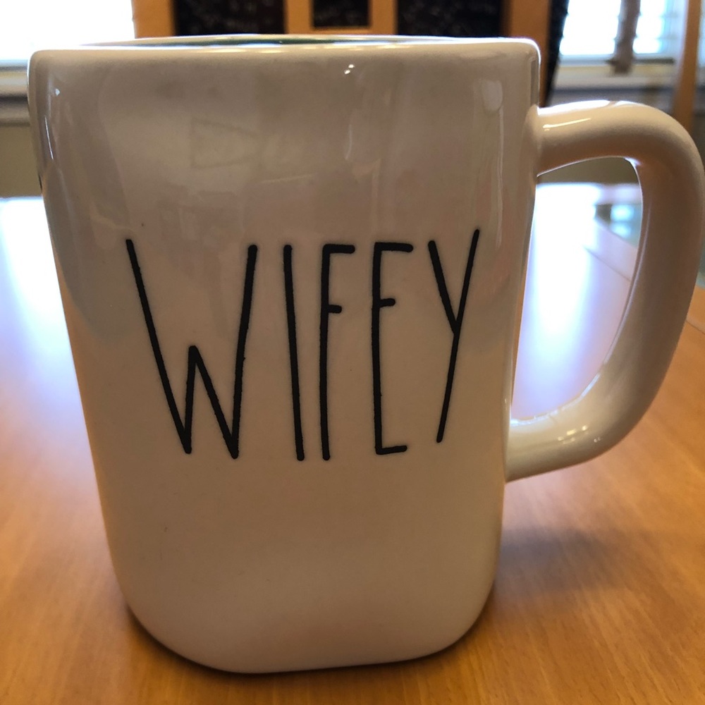 Brand New Rae Dunn Wifey Mug.  Green interior.